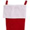 35" Traditional Red with White Cuff Plush Christmas Stocking